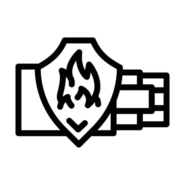 Línea de cables resistentes al fuego icono vector ilustración — Archivo Imágenes Vectoriales