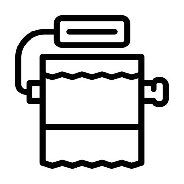 tuvalet kağıdı satır simgesi vektör illüstrasyonu