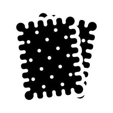 Bisküvi kurabiyeleri sembol vektör illüstrasyonu