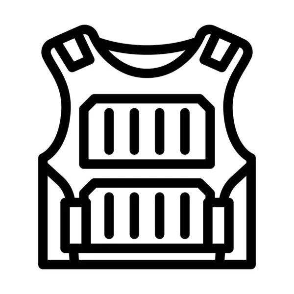 Ilustracja ikony wektora linii pancerza ciała — Wektor stockowy