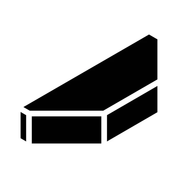 Gegenüber Brick Glyph Icon Vektor Illustration — Stockvektor