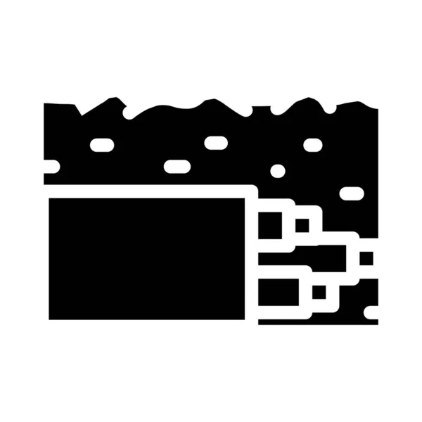 Podzemní obrázek ikony glyfu kabelu — Stockový vektor