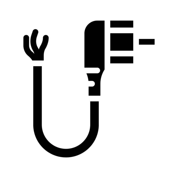 Câble d'alimentation illustration vectorielle icône glyphe — Image vectorielle