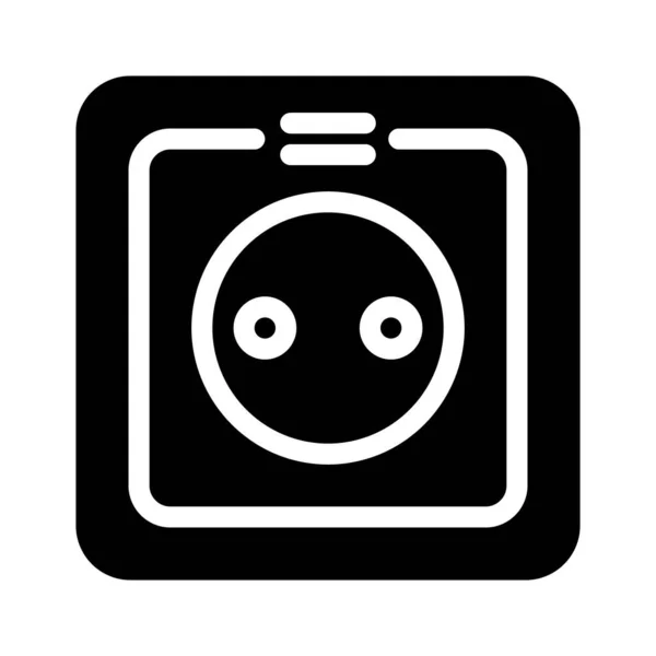 Dc power glyph icon vector illustration — 스톡 벡터