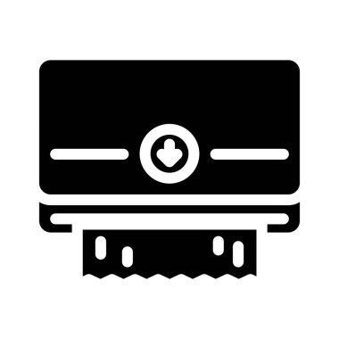 peçete dağıtıcı sembol vektör çizimi