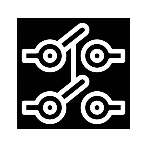 Toggle switch glyph icona vettoriale illustrazione — Vettoriale Stock