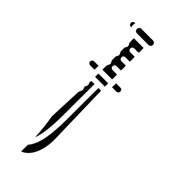 Μαχαίρι όπλο glyph εικονίδιο διανυσματική απεικόνιση — Διανυσματικό Αρχείο