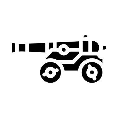 Top silahı sembolü vektör illüstrasyonu