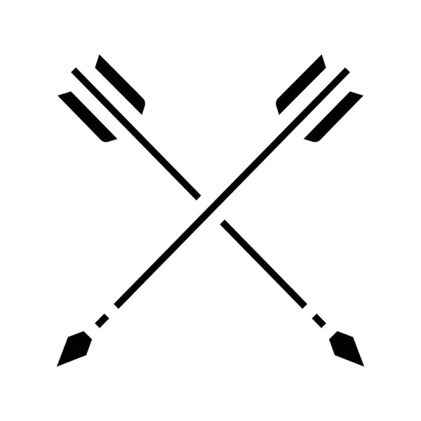 Flèche pour viser illustration vectorielle icône glyphe — Image vectorielle