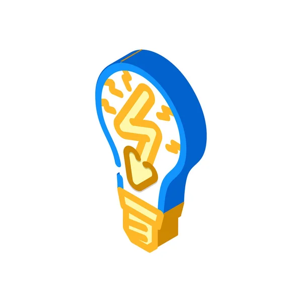 Elektryczna żarówka izometryczna ikona wektor ilustracja — Wektor stockowy