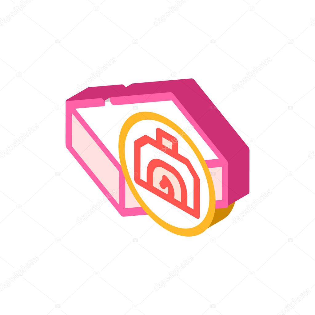 brick for ovens isometric icon vector illustration