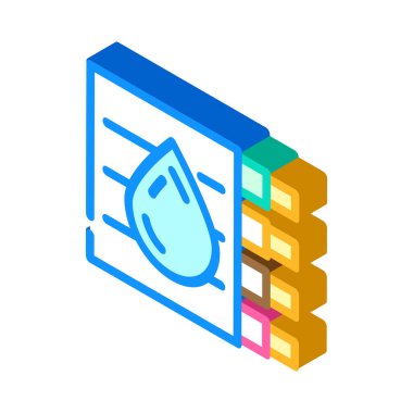 Sualtı pompaları için kablolar izometrik ikon vektör illüstrasyonu