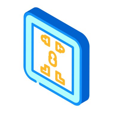 evrensel soket gücü izometrik ikon vektör çizimi