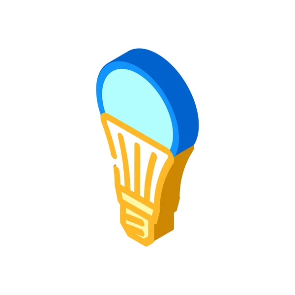 Efficient light bulb isometric icon vector illustration — Stock Vector