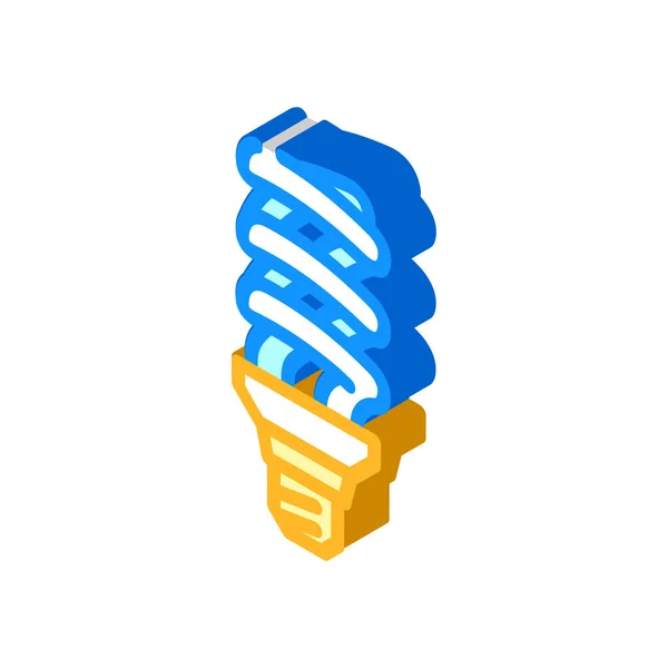 Cfl ampoule isométrique icône vectorielle illustration — Image vectorielle