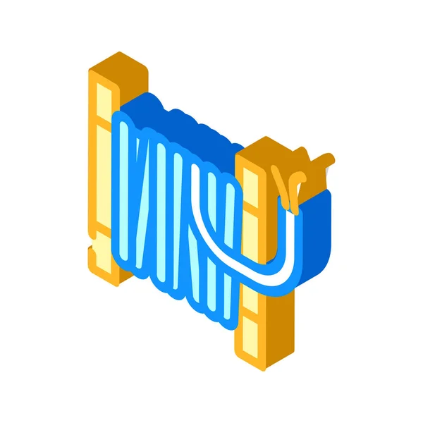 Bobbin cable isometric icon vector illustration — Stock Vector