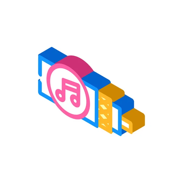 Audio cable isometric icon vector illustration — Stock Vector