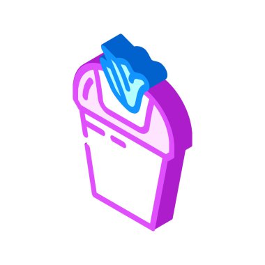 Kullanılan dokular için izometrik ikon vektör illüstrasyonuName