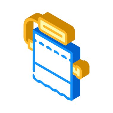 tuvalet kağıdı izometrik ikon vektör çizimi