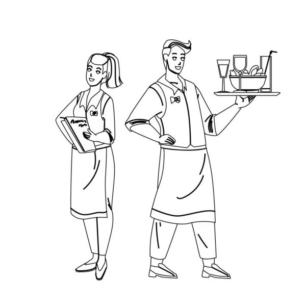 Работники ресторана "Официант" — стоковый вектор