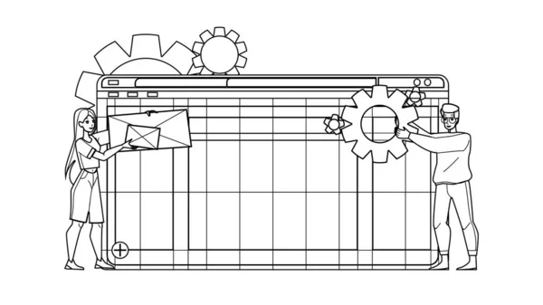 Website onderhoud vector — Stockvector