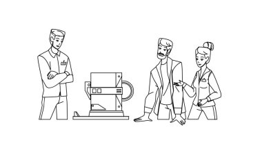 Çalışan ve Ekipman Vektörü Oluşturan Mühendisler