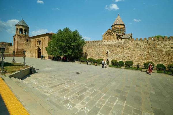 Svetitskhoveli Cathedral Cathedral Living Pillar Mtskheta Georgia External Daylight View — Stok fotoğraf