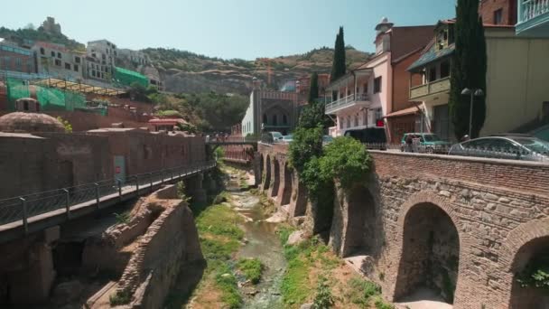 Abanotubani District Old Tbilisi Georgia Most Sulphur Baths Located Day — Video