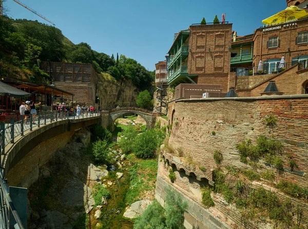 Abanotubani district in Old Tbilisi, Georgia where most of the Sulphur baths are located day light view.