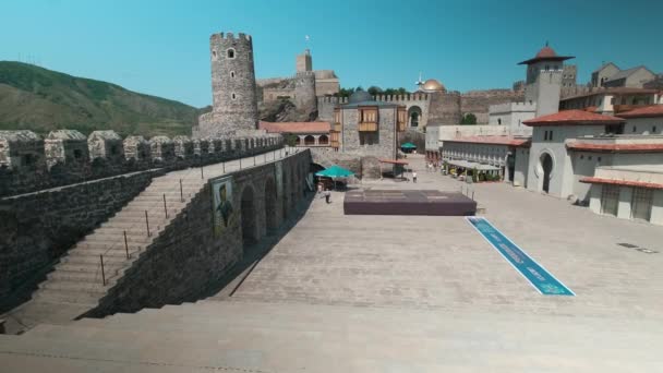 Akhaltsikhe Rabati Burg Der Stadt Akhaltsikhe Südgeorgien Eine Der Hauptattraktionen — Stockvideo