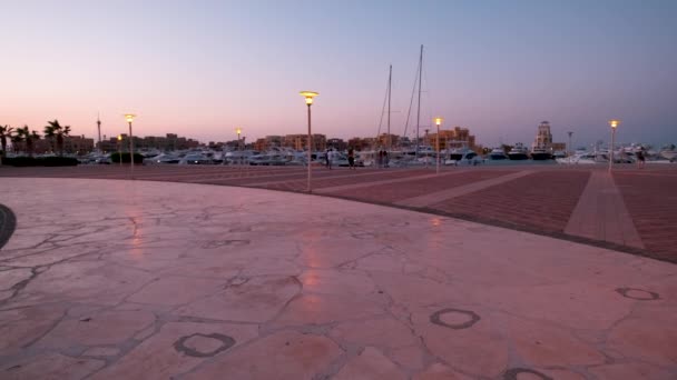 Abu Tig Marina Gouna Hurghada Kegubernuran Laut Merah Mesir Matahari — Stok Video