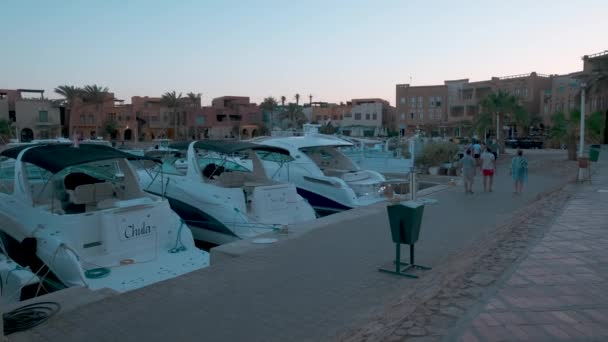 Abu Tig Marina Gouna Hurghada Gubernia Morza Czerwonego Egipt Widok — Wideo stockowe