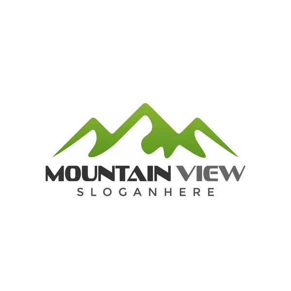 Minimalistisk Landskap View Mountain Peaks Logo Vector Design Creative Logos — Stock vektor