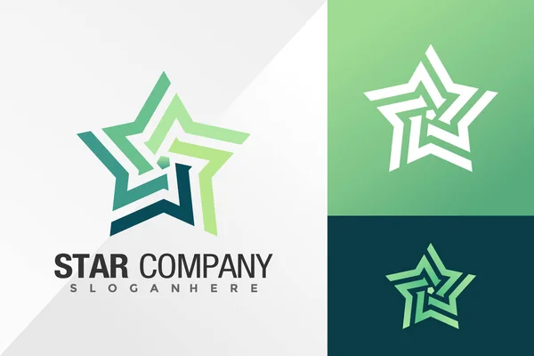 Abstrakte Star Creative Logo Design Vektor Illustrationsvorlage — Stockvektor