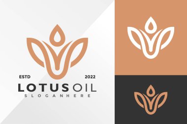 Lotus Petrol Spa Logosu Tasarım Vektörü illüstrasyon şablonu