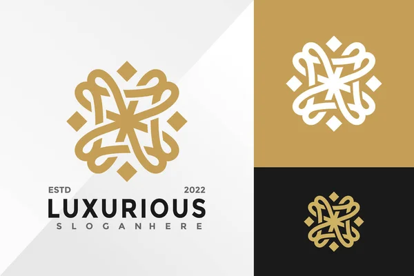 Luxury Ornament Logo Design Vector Illustration Template — Vector de stock