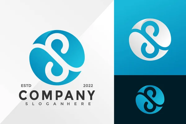 Letter Monogram Business Logo Design Vector Illustration Template — Stok Vektör
