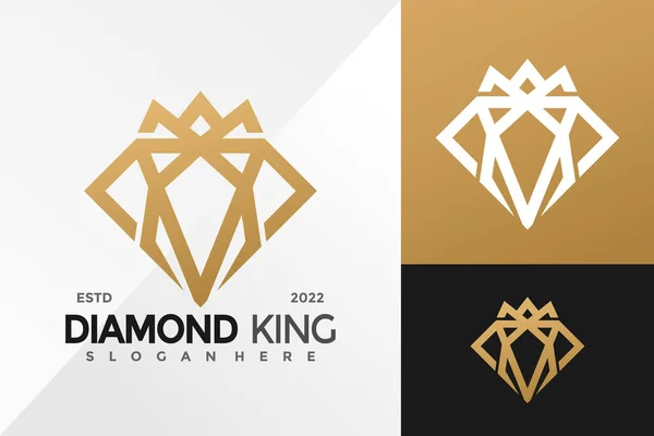 Шаблон Векторной Иллюстрации Логотипа Diamond King — стоковый вектор