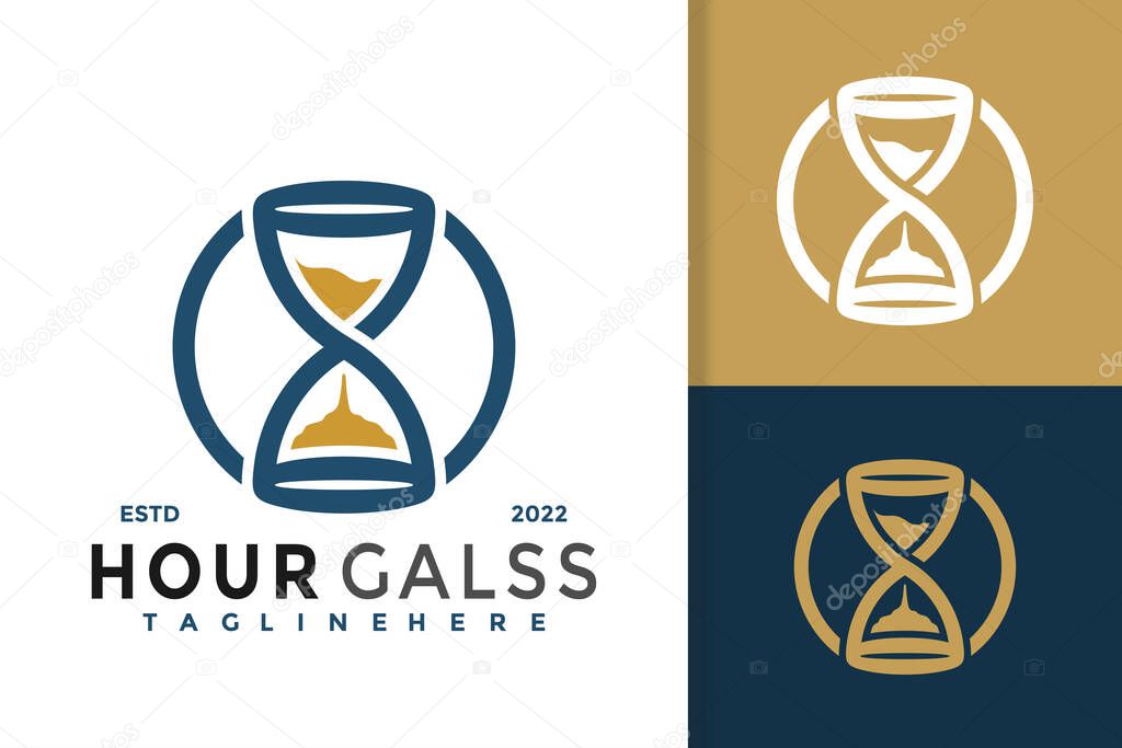 Hourglass Logo Design, Brand Identity logos vector, modern logo, Logo Designs Vector Illustration Template
