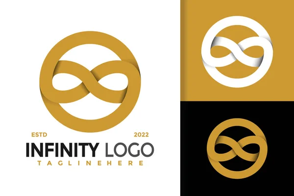 Infinity Logo Design Markenidentität Logos Vektor Modernes Logo Logo Designs — Stockvektor