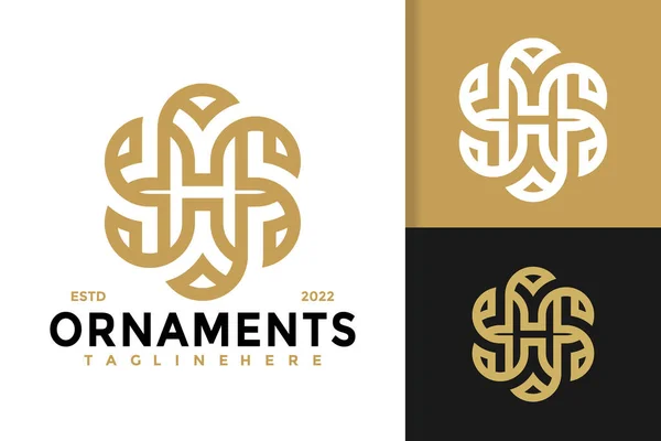 Letter Ornament Logo Design Brand Identity Logos Vector Modern Logo — ストックベクタ