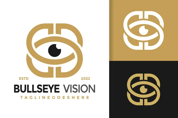 Letter Bullseye Vision Logo Design Brand Identity Logos Vector Modern — Stock Vector
