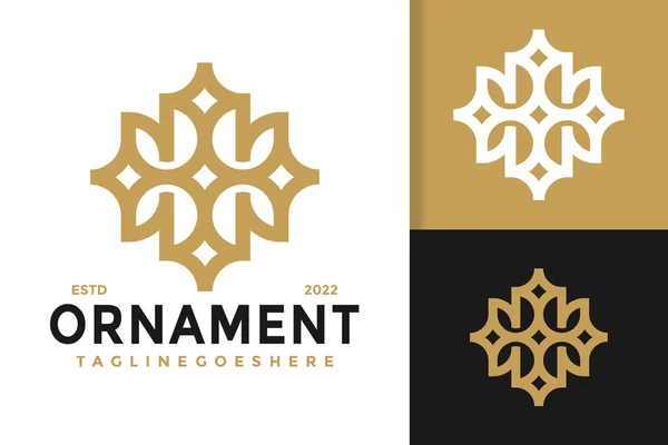 Luxe Ornament Bloemen Logo Design Logo Vector Modern Logo Logo — Stockvector