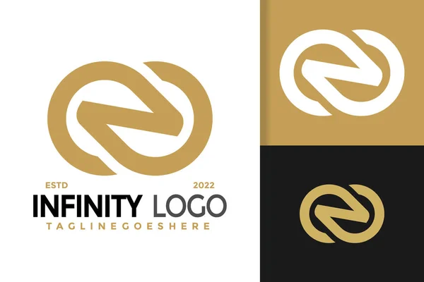 Buchstabe Infinity Elegantes Logo Design Markenidentität Logos Vektor Modernes Logo — Stockvektor