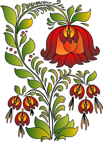 Червона квітка — стоковий вектор
