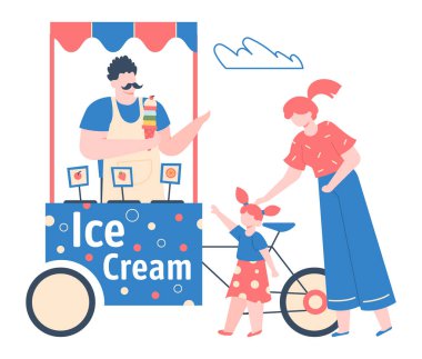 Dondurmacı, sokak büfesi, tatlı yiyecekler.