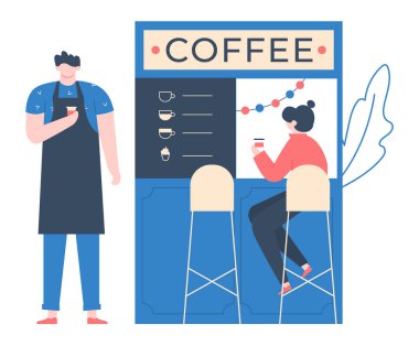 Coffee shop or cafeteria, morning hot drink