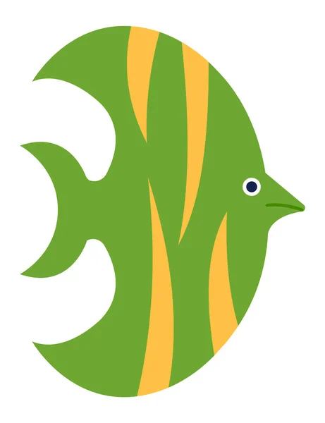 Кольорова мила мультяшна риба ізольована на білому — стоковий вектор