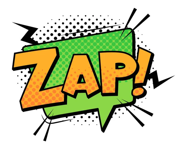 Zap word speech cloud for comics magazine —  Vetores de Stock