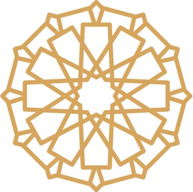 Soyut oryantal Müslüman altın çerçeveli amblemler. Geleneksel süs Arap lüks çerçeveleri vektör illüstrasyon seti. Doğu tarzı altın kaplama çizgiler.